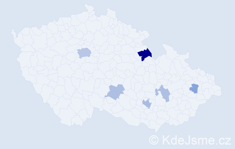 Příjmení: 'Morrisová', počet výskytů 16 v celé ČR