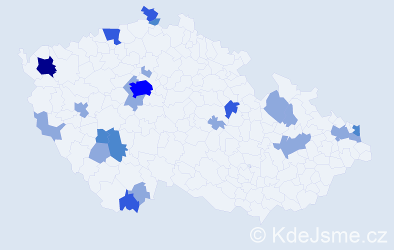 Příjmení: 'Talian', počet výskytů 42 v celé ČR