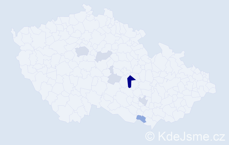 Příjmení: 'Trödler', počet výskytů 26 v celé ČR