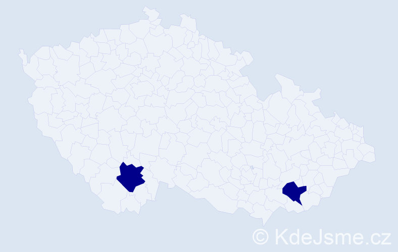 Příjmení: 'Malšovská', počet výskytů 2 v celé ČR