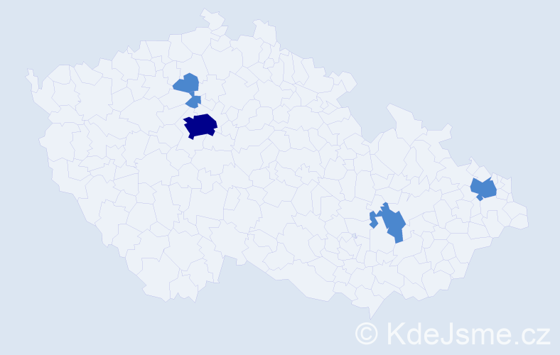 Příjmení: 'Lopatyuk', počet výskytů 7 v celé ČR