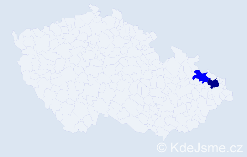 Příjmení: 'Karvanszki', počet výskytů 4 v celé ČR