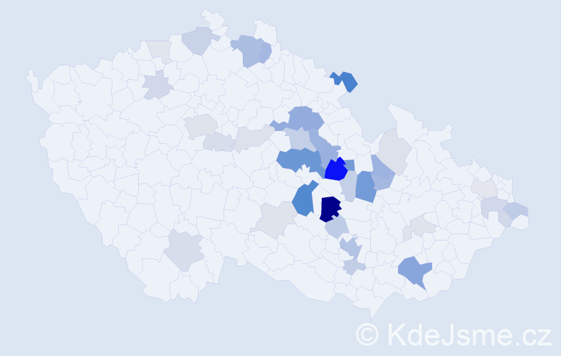 Příjmení: 'Sádecký', počet výskytů 107 v celé ČR