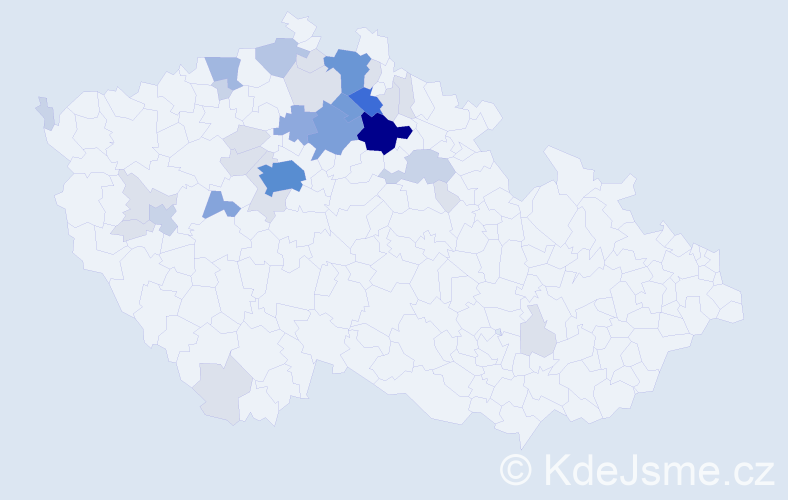 Příjmení: 'Egrtová', počet výskytů 113 v celé ČR