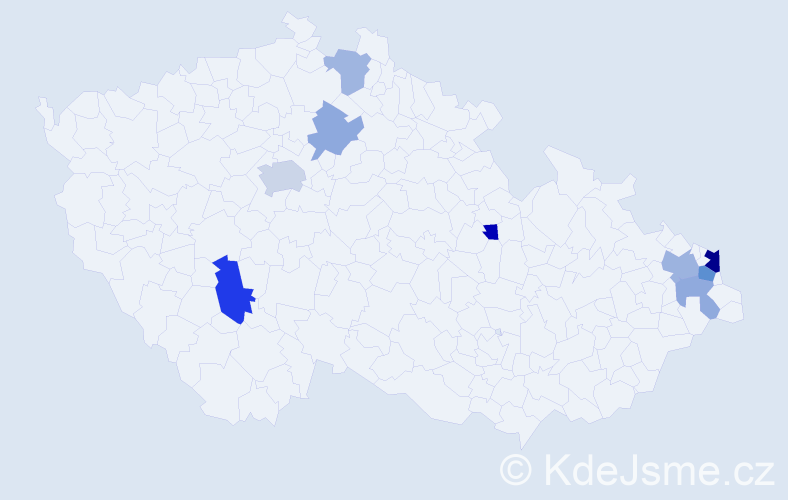 Příjmení: 'Sobeková', počet výskytů 17 v celé ČR