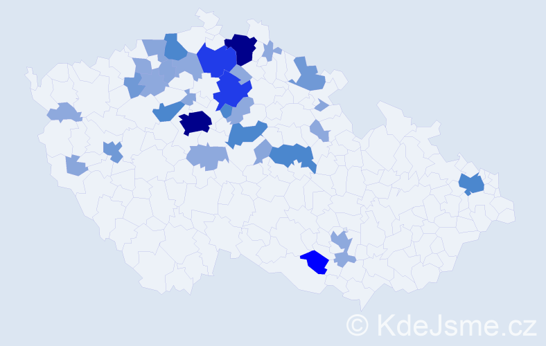 Příjmení: 'Svatušková', počet výskytů 93 v celé ČR