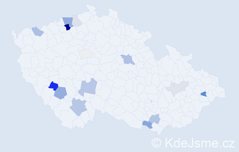 Příjmení: 'Kopnická', počet výskytů 29 v celé ČR