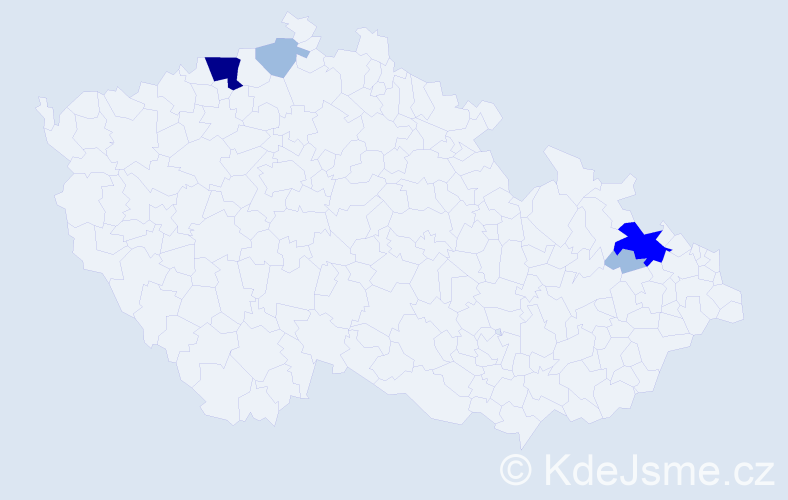 Příjmení: 'Hipschová', počet výskytů 9 v celé ČR