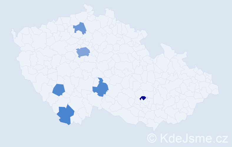 Příjmení: 'Kanyuk', počet výskytů 13 v celé ČR