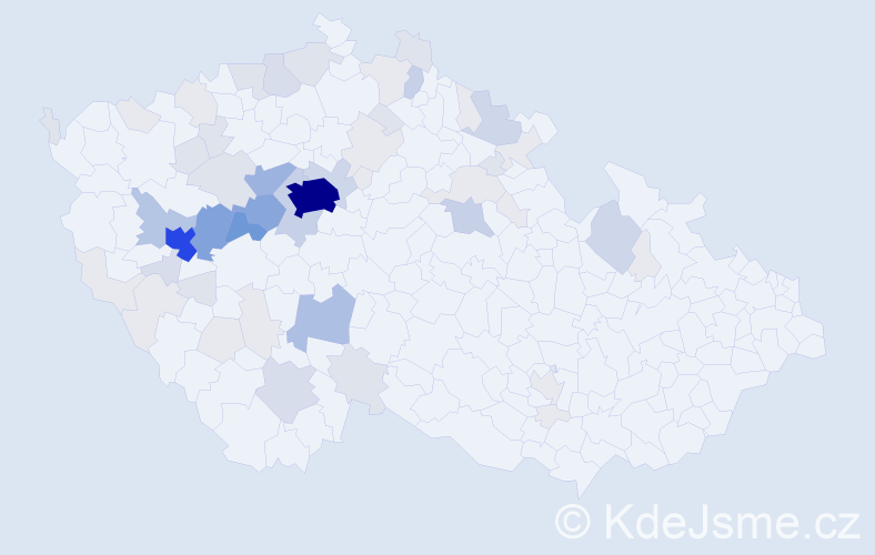 Příjmení: 'Cipra', počet výskytů 244 v celé ČR