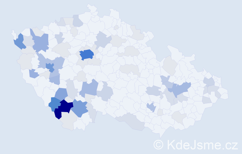 Příjmení: 'Hodinová', počet výskytů 246 v celé ČR