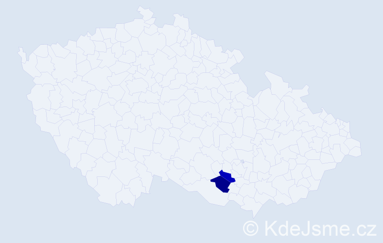 Příjmení: 'Ekel', počet výskytů 4 v celé ČR