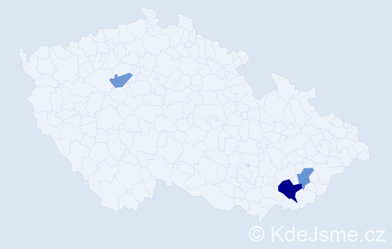 Příjmení: 'Kieryk', počet výskytů 18 v celé ČR