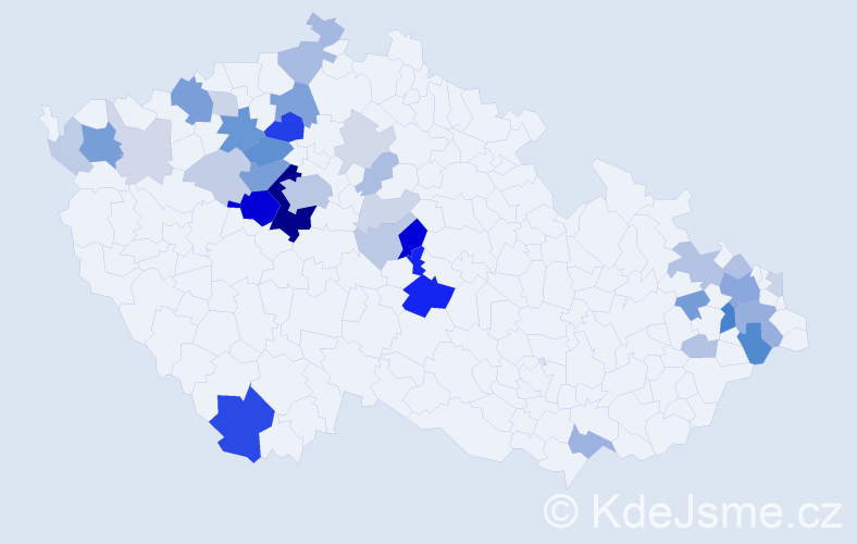 Příjmení: 'Sochr', počet výskytů 118 v celé ČR