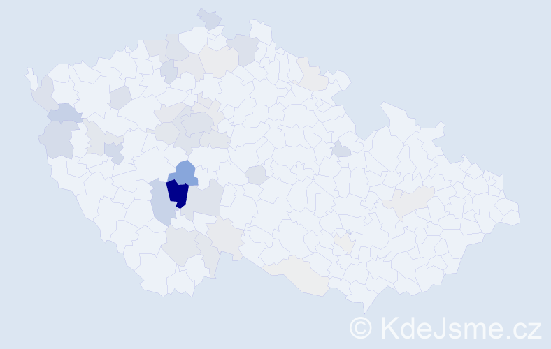 Příjmení: 'Mikota', počet výskytů 154 v celé ČR