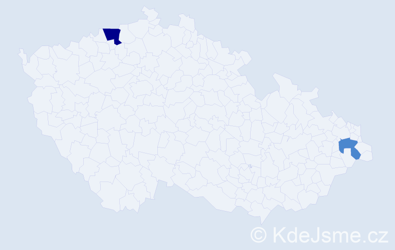 Příjmení: 'Djakow', počet výskytů 3 v celé ČR