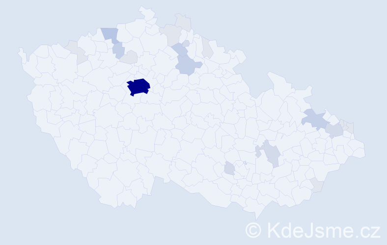 Příjmení: 'Adamičková', počet výskytů 67 v celé ČR