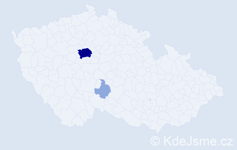 Příjmení: 'Sagel', počet výskytů 6 v celé ČR