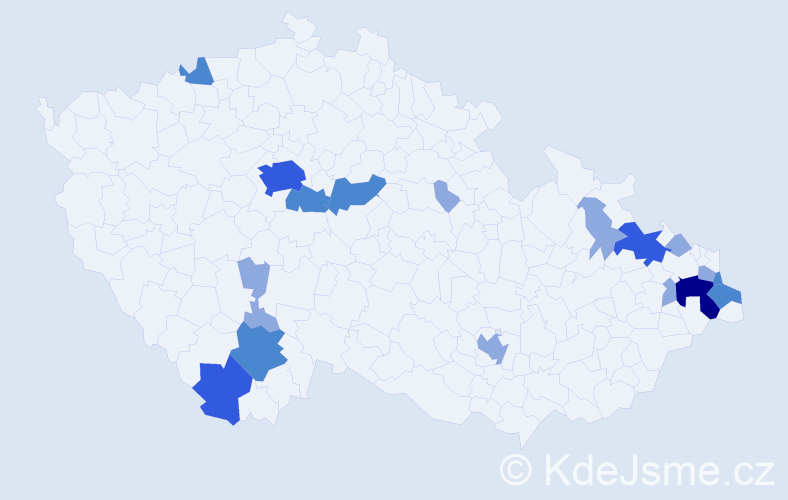 Příjmení: 'Buczek', počet výskytů 34 v celé ČR