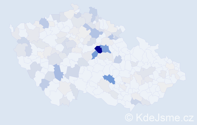 Příjmení: 'Kožená', počet výskytů 381 v celé ČR