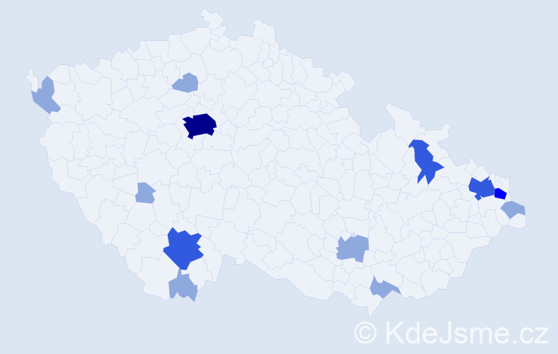 Příjmení: 'Višvader', počet výskytů 26 v celé ČR