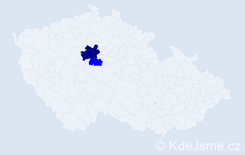 Příjmení: 'Kryhutová', počet výskytů 5 v celé ČR