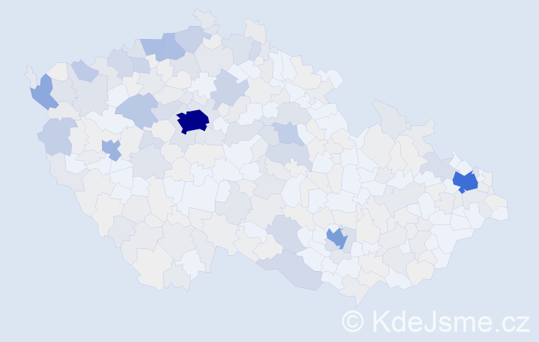 Příjmení: 'Do', počet výskytů 1305 v celé ČR