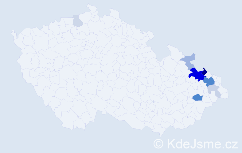 Příjmení: 'Curylová', počet výskytů 33 v celé ČR