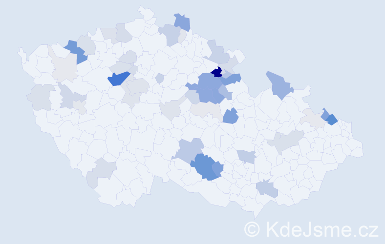 Příjmení: 'Velcová', počet výskytů 181 v celé ČR