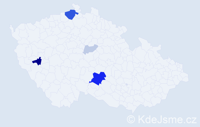 Příjmení: 'Eidrnová', počet výskytů 18 v celé ČR