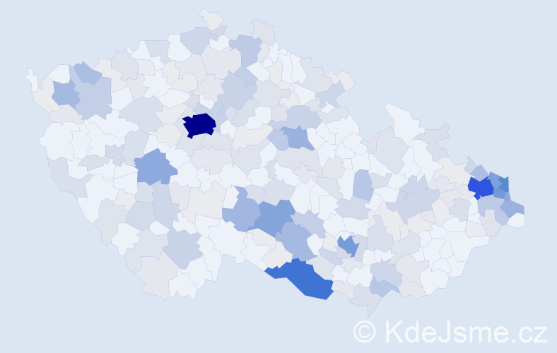 Příjmení: 'Koch', počet výskytů 832 v celé ČR