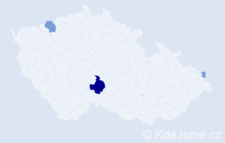 Příjmení: 'Matyas', počet výskytů 4 v celé ČR