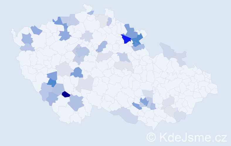 Příjmení: 'Friedová', počet výskytů 143 v celé ČR