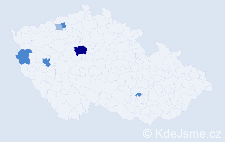 Příjmení: 'Simeonovová', počet výskytů 13 v celé ČR