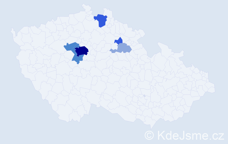 Příjmení: 'Maxmilián', počet výskytů 16 v celé ČR