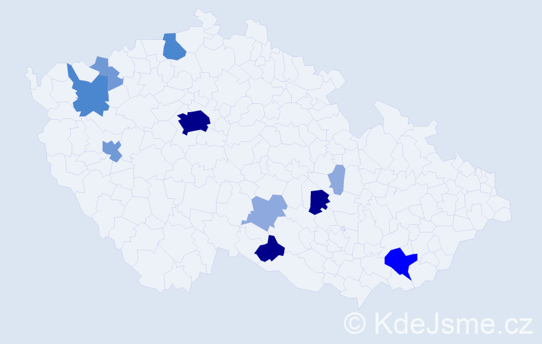 Příjmení: 'Christian', počet výskytů 34 v celé ČR
