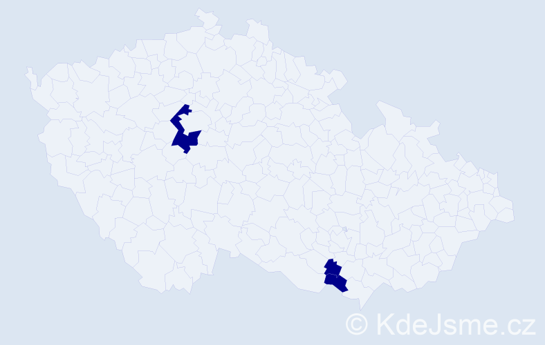 Příjmení: 'Dmitriev', počet výskytů 3 v celé ČR