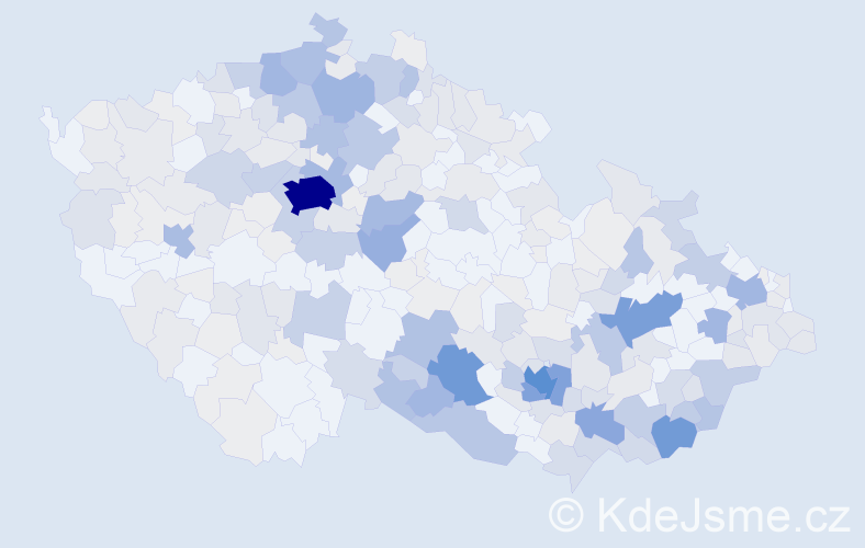 Příjmení: 'Jahoda', počet výskytů 1202 v celé ČR