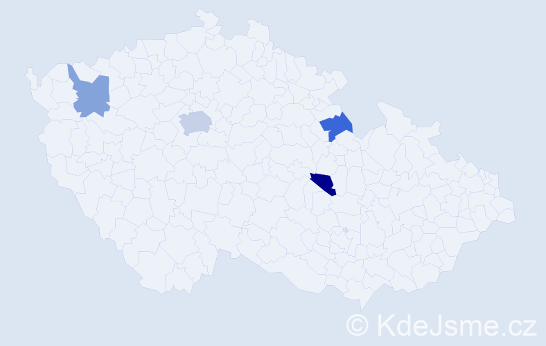 Příjmení: 'Retterová', počet výskytů 6 v celé ČR