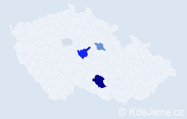 Příjmení: 'Tsendpurev', počet výskytů 5 v celé ČR