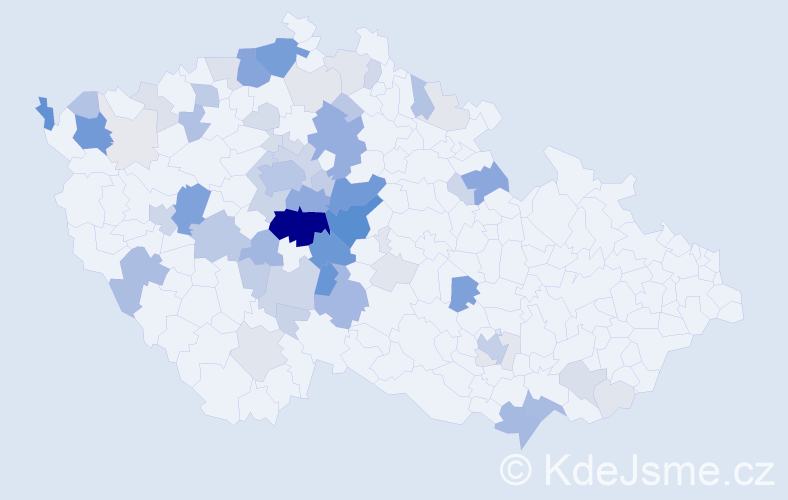 Příjmení: 'Polesná', počet výskytů 266 v celé ČR