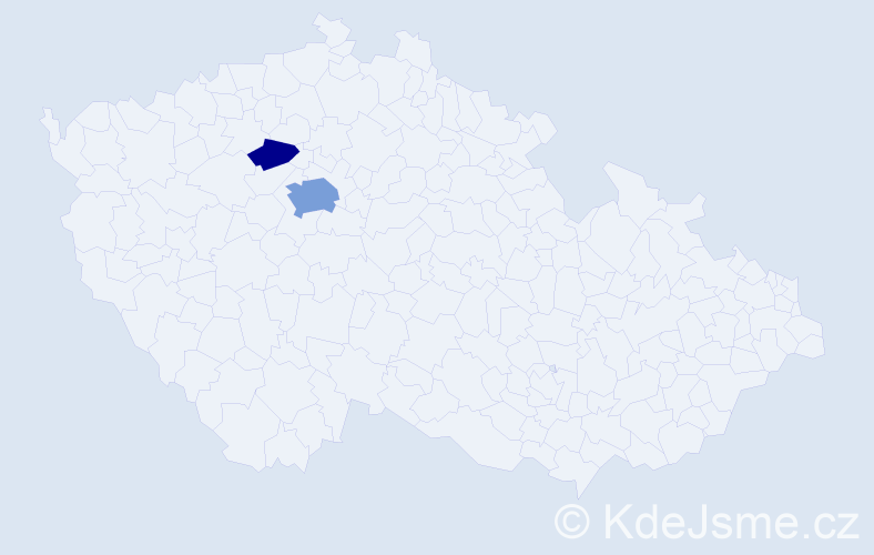 Příjmení: 'Vystrčková', počet výskytů 6 v celé ČR