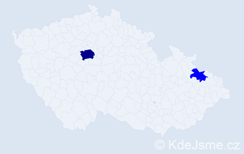 Příjmení: 'Blair', počet výskytů 3 v celé ČR