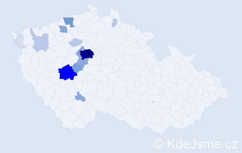 Příjmení: 'Svojtka', počet výskytů 60 v celé ČR