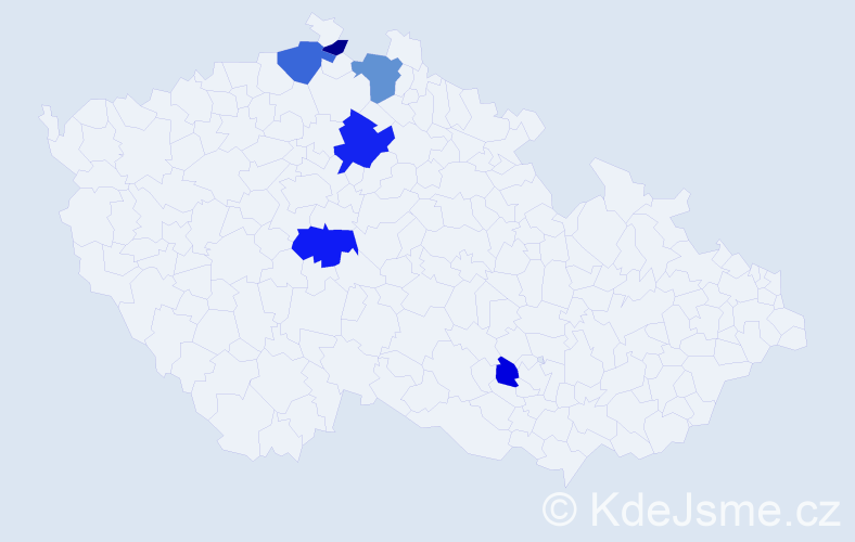 Příjmení: 'Oršl', počet výskytů 11 v celé ČR