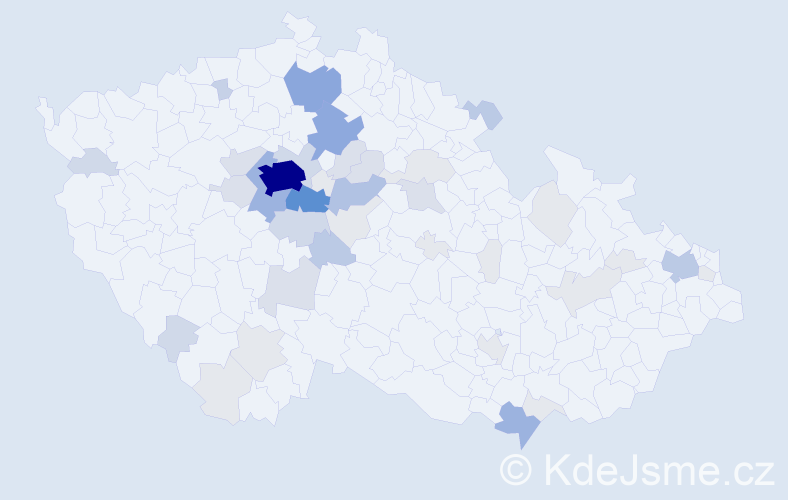 Příjmení: 'Čadil', počet výskytů 164 v celé ČR