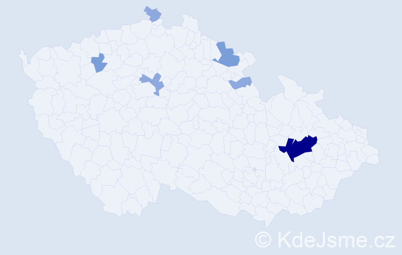 Příjmení: 'Kolertová', počet výskytů 14 v celé ČR