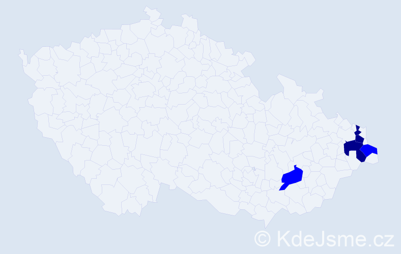 Příjmení: 'Pustovková', počet výskytů 8 v celé ČR