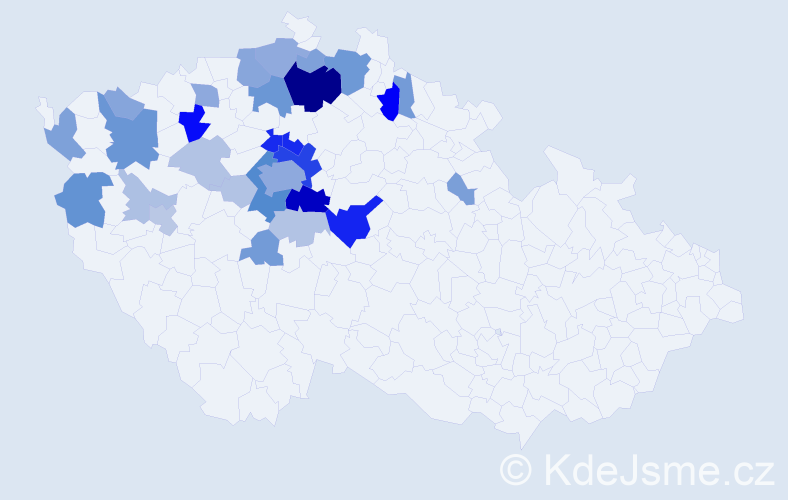 Příjmení: 'Filinger', počet výskytů 100 v celé ČR