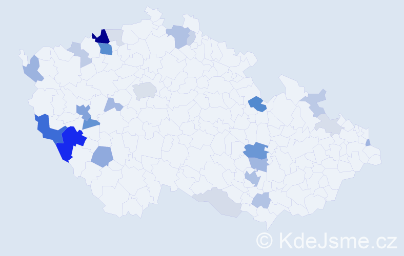 Příjmení: 'Syková', počet výskytů 76 v celé ČR